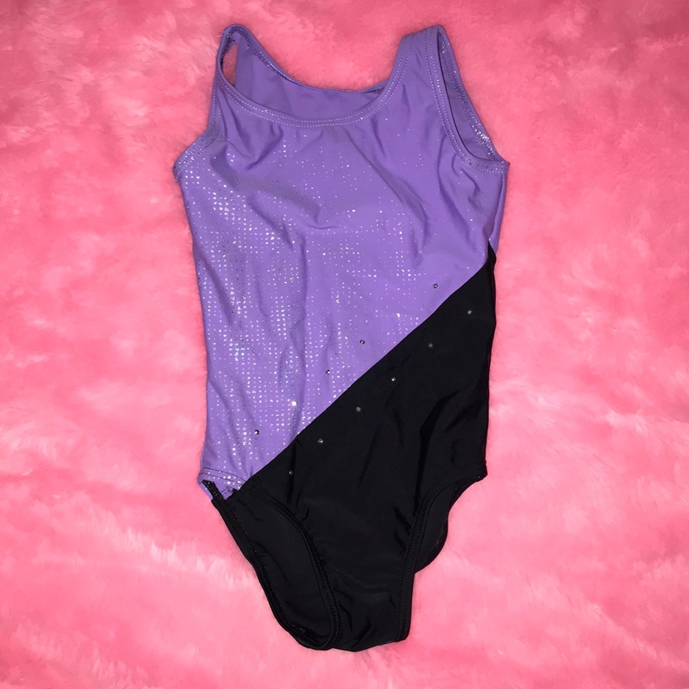 Purple and black leotard, size 6